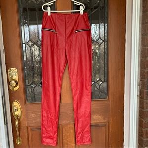Faux leather pants